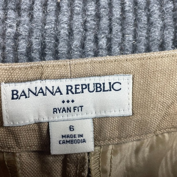 Banana Republic Shorts Womens 6 Brown Flat Front Pockets Ryan Fit 32x4 Beach - Picture 5 of 12